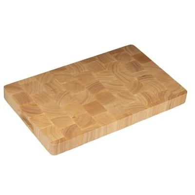 Obrázek HENDI Holzschneidbrett, Hochwertiges Kautschuk Holz, mit Griffmulden, Küchenbrett, 530x325x(H)45mm