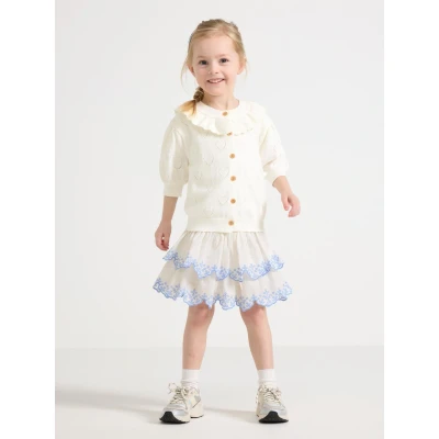 Obrázek Lindex Flounce Áčková sukně pro děti, Velikost: 98/104, Light dusty white
