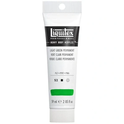 Obrázek Liquitex 1045312 Professional Heavy Body akrylová barva v umělecké kvalitě s vynikající stálostí na světle máslové konzistenci, 59 ml tuba zelená permanentní