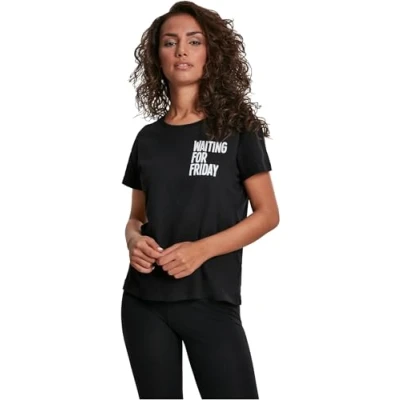 Obrázek Mister TEE Ladies Waiting FOR Friday BOX Triko s potiskem, Ženy, Velikost: Medium, Black