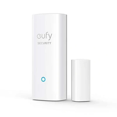 Obrázek eufy Security od Anker, senzor domovních dveří, rozpozná otevírání/zavírání dveří a oken, vysílá alarm, spouští 2 roky baterie, ovládá další monitorovací zařízení HomeBase, nutná HomeBase
