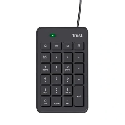 Obrázek Trust 22221 Xalas USB klávesnice s klávesnicí, černá