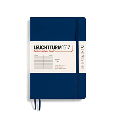 Obrázek LEUCHTTURM1917 362840 Poznámkový blok Medium (A5), měkký obal, 123 očíslovaných stran, námořnický, linkovaný
