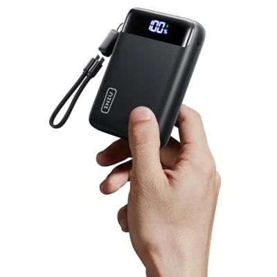 Obrázek INIU powerbanka, 20 000 mAh, mini velikost 22,5 W, malá, ale silná (USB C In &amp; Out), PD3.0 QC4.0 externí baterie mobilního telefonu s Flashlight, kompatibilní iPhone 16 15 14 13 Pro Max