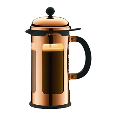 Obrázek Bodum CHAMBORD kávovar (French Press System, ochrana proti vytečení, rám z ušlechtilé oceli, 1,0 litru), měděný