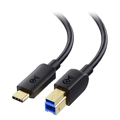 Obrázek Cable Matters USB B na C kabel 1 m (USB 3.0 kabel, 3 Cable) v černé barvě metr