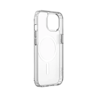 Obrázek Belkin SheerForce antimikrobielle, mit MagSafe kompatible Handyhülle für iPhone 15 Plus, durchsichtige Plus Hülle integrierten Magneten, erhöhten Rändern zum Schutz des Displays, Kamera