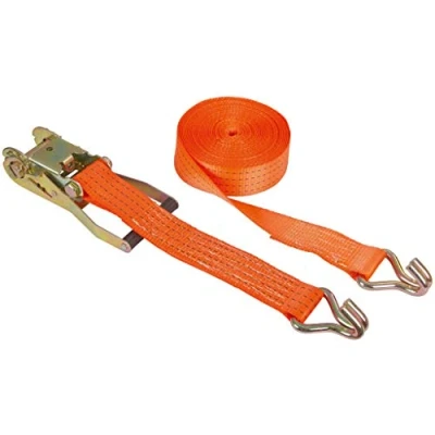 Obrázek stahovací popruh s ráčnou dvoudílný oranžový 50 mm / 8 m; upínací síla 4000 kg