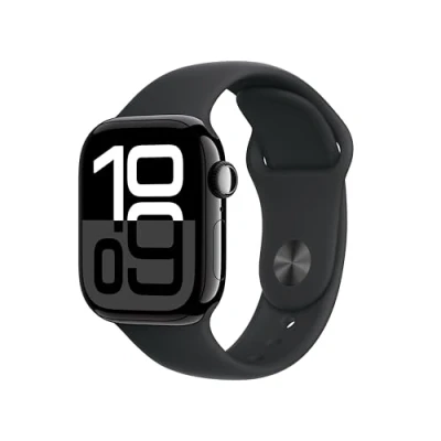 Obrázek Apple Watch Series 10 42mm Černý (Černý Gumový Řemínek M/L)