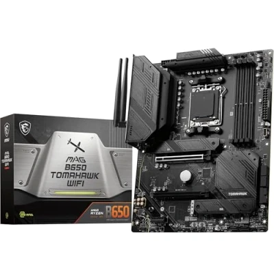 Obrázek MSI Základní deska MPG B650 Tomahawk WiFi, ATX podporuje procesory AMD Ryzen 7000, AM5 14 Duet Rail 80A VRM, DDR5 Memory Boost 6400+MHz/OC, 2 x PCIe 4.0 x16, 3X M.2 Gen4, Wi Fi 6E