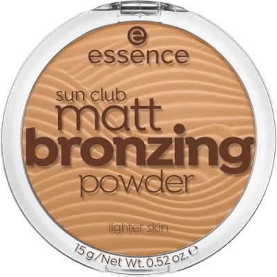 Obrázek essence sun club matný bronzový pudr, bronzer, č. 01, nude, matný, pro suchou pokožku, problematickou pleť, veganský, bez alkoholu, konzervačních látek, parabenů, 1 balení (15 g)