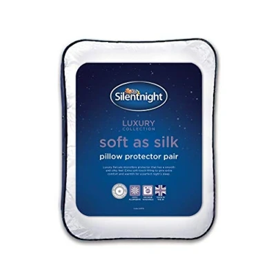 Obrázek Silentnight Soft as Silk Kissenschutz, 2 Stück, Microfaser, weiß, 75 x 50 cm