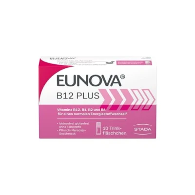 Obrázek Eunova B12 Plus doplněk stravy s vitamínem B1, B2, B6 a v lahvičce přispívají k normálnímu energetickému metabolismu 10 x 8 ml