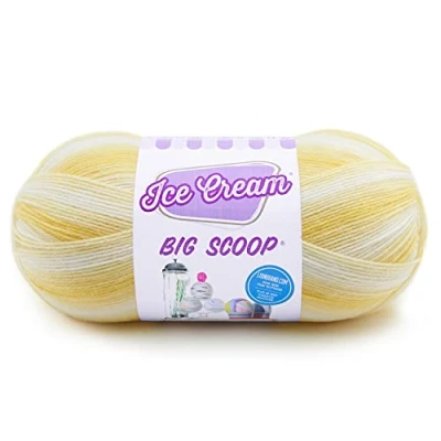 Obrázek Lion Brand Yarn Ice Cream Big Scoop Garn, Lemon Meringue