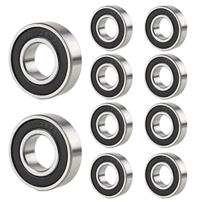 Obrázek 10 kusů kuličkových ložisek 6002 2RS 15 mm x 32 9 dvojitě chráněná drážková kuličková ložiska pro DIY, soustruhy, motory, 3D tiskárny, frézky, různá mechanická zařízení atd.