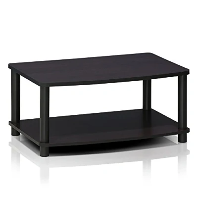 Obrázek Furinno Turn N Tube bez nářadí 2stupňový zvýšený TV stojan, tmavý ořech, 40. 13 x 60, 45 27, 94 cm