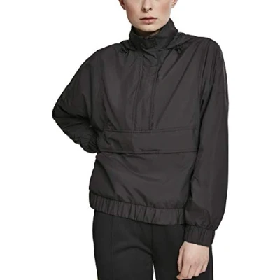 Obrázek Urban Classics Curvy Ladies Panel PULL OVER Jacket Outdoorová bunda, Ženy, Velikost: XS, Black