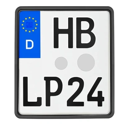 Obrázek Držák registrační značky Motocykl 180x200 černý 180 x 200 RZ Zesilovač SPZ s upevňovacím