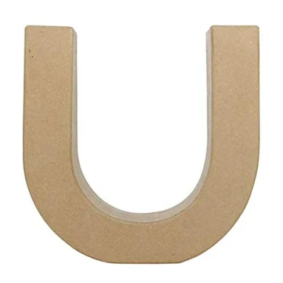 Obrázek Décopatch AC414O písmeno &quot;u&quot; fantazie z lepenmaché, 5 x 22 cm, k ozdobení, ideální pro dekoraci vašeho bytu, kartonová hnědá