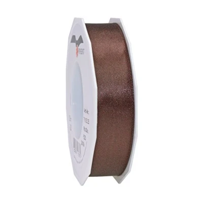 Obrázek PRÄSENT C.E. Pattberg Satin Espresso, 25 m Satinband zum Einpacken von Geschenken, mm Breite, Geschenkband Dekorieren &amp; Basteln, Dekoband, Anlass