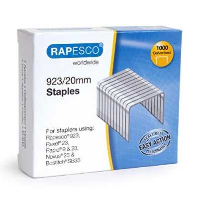 Obrázek Rapesco 1241 923/20 mm, typ 23 pozinkovaných sponek, 1000 kusů