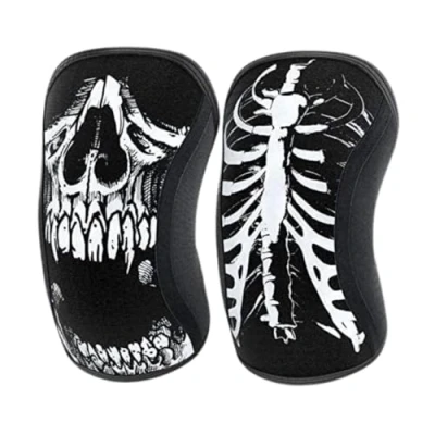 Obrázek ROCK Tape Unisex Assassins Knee Sleeves Skull 5 mm chrániče kolen, černá, s