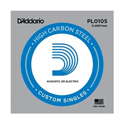 Obrázek D&#039;Addario PL0105 jednostrunný kytara (pro akustiku nebo elektrickou kytaru) 0,027 cm (0,0105 palce)