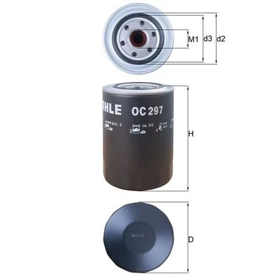 Obrázek MAHLE OC 297 olejový filtr