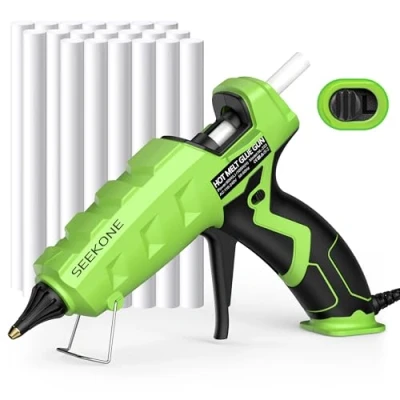 Obrázek SEEKONE Klebepistole 60/100W Profi Heißklebepistole Dual Power mit 20 Stück Klebesticks Heißklebepistolen für schnelle Industrielle Reparaturen in Haus &amp; Büro und Kunst Handwerk Reparatur DIY