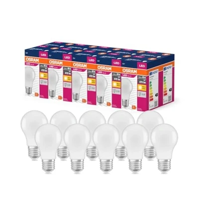 Obrázek OSRAM LED Star Value Classic A40 žárovka pro patici E27, tvar žárovky, FR, 470 lumenů, teplá bílá (2700 K), náhrada za běžné 40W nestmívatelná, balení 10 ks