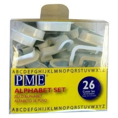 Obrázek PME AN300 JEM Alphabet Ausstecher zum Dekorieren von Zuckerarbeiten und Kuchen, Sortiment, 26 teilig, Kunststoff, Ivory, 5 x 1.3 cm