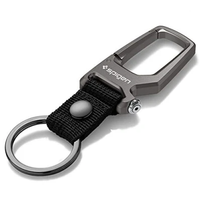 Obrázek Spigen Karabinový klip, přívěsek na klíče otvírák, prsten, Gunmetal