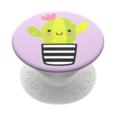 Obrázek PopSockets PopGrip výsuvná patice a rukojeť pro chytré telefony tablety s vyměnitelným vrcholem Cactus Pal