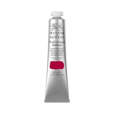 Obrázek Winsor &amp; Newton Profesionální akrylová barva 2337550 v umělecké kvalitě, vysoká brilantnost barev a krycí schopnost, archivní kvalita, 200 ml tuba Quinacridone červenofialová