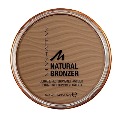 Obrázek Manhattan Přírodní bronzer, barva 001 Sunlight, vodotěsný bronzový pudr pro individuálně opálenou pleť, 14 g