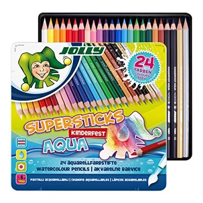Obrázek JOLLY Pastelka Supersticks dětská slavnost AQUA, 24dílné pouzdro