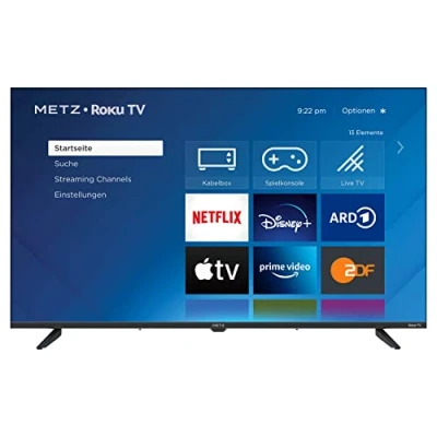 Obrázek METZ Blue Roku TV, HD Smart 32 palců, 80 cm, televizor s trojitým tunerem, WLAN, LAN, HDMI, USB, 32MTD3011Z, černá