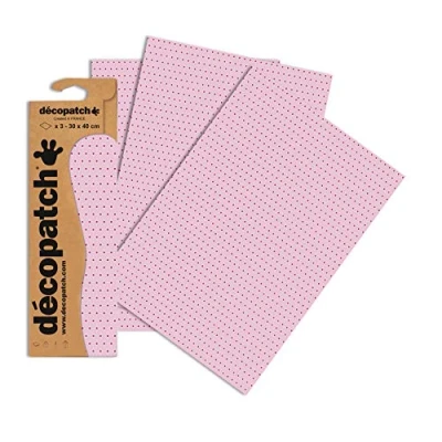 Obrázek Decopatch Papír č. 659 (růžová bílá geometrická sedmikráska, 395 x 298 mm) balení 3 ks