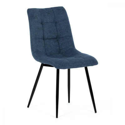 Obrázek Židle jídelní, modrá látka, černé kovové nohy DCL 193 BLUE2