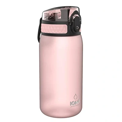 Obrázek ION8 Neprosakující Děti láhev na vodu/lahev pití, bez BPA, 350 ml/12OZ, Růžová, 350ml
