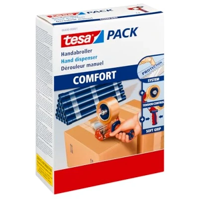 Obrázek TESA 6400 balení kapely Handboller Comfort vysoce kvalitní, robustní kolečka pro pásky profesionální kvalita lepicí s až 50 cm široký