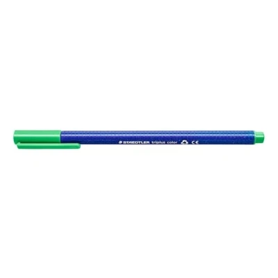 Obrázek Staedtler 323 550 fixy Triplus barva trojhranný dřík v kartonovém pouzdře, omyvatelné, cca 1 mm, 10 kusů, světle zelená