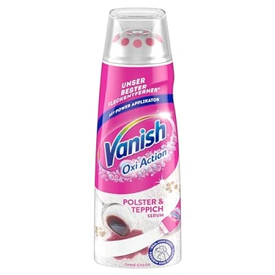 Obrázek Vanish Čalouněné a kobercové sérum Oxi Action 1 x 195 ml na odstraňování skvrn koberce polstrování proti nečistotám zápachu moči