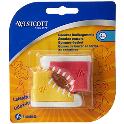 Obrázek Westcott E 66060 00 Radierer Sneaker, 2 er Packung, farblich sortiert