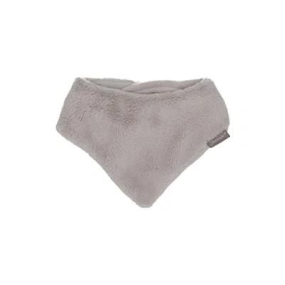 Obrázek Sterntaler Unisex dětský trojúhelníkový šátek z plyšového flauše, zadní strana microfleece na krk, Světle šedá