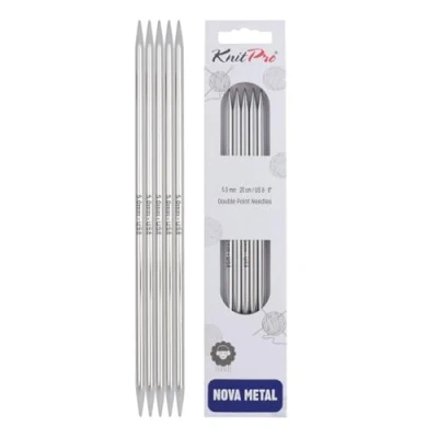 Obrázek Knitpro Nova kovové podvazkové jehlice 15 cm a 20 cm, 5,0 mm / (10111)