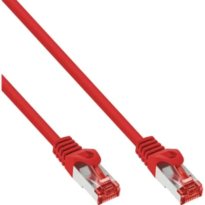 Obrázek InLine 76450R propojovací kabel, S/FTP (PiMf), Cat.6, 250 MHz, PVC, měď, 0,5 m červený