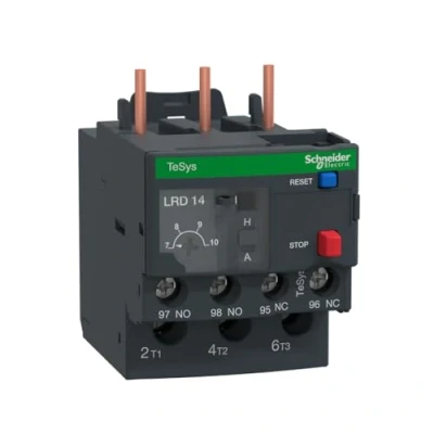 Obrázek Schneider Electric Ochranné relé motoru LRD14, 7 10A, 1S+1Ö, třída přetížené pouzdro