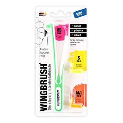 Obrázek WINGBRUSH® Mezizubní kartáček, startovací sada vč. 3 x výměnných kartáčů známý z &quot;Die Höhle der Löwen&quot;