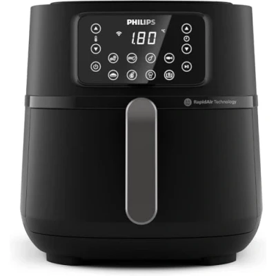 Obrázek fritéza Philips série 5000 XXL, 7,2 l (1,4 kg), horkovzdušná 16 v 1, WiFi spojení, 90 % méně tuku. S technologií Rapid Air, aplikace na recepty (HD9285/90)